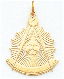 Past Master Masonic Pendant 10KT or 14KT Yellow Gold #13